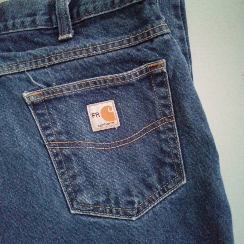 ​Carhartt FR Flame Resistant Denim Work Jeans Blue - Size 36x34